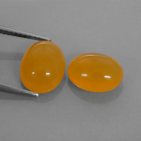  ct natürliche Orange Feueropal-Edelsteine, Oval Schliff, Lichtdurchlässig