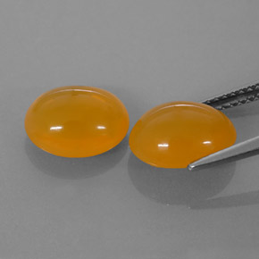  ct natürliche Orange Feueropal-Edelsteine, Oval Schliff, Lichtdurchlässig