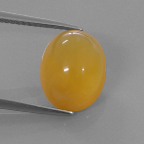 4,03 ctw natürlicher orangefarbener Feueropal, Oval Schliff, Lichtdurchlässig
