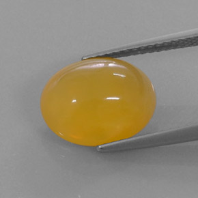 4,03 ctw natürlicher orangefarbener Feueropal, Oval Schliff, Lichtdurchlässig