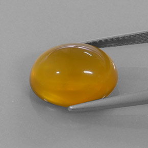 4,84 ctw natürlicher orangefarbener Feueropal, Oval Schliff, Lichtdurchlässig