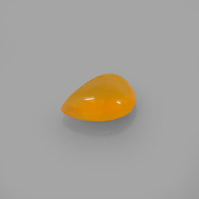1,70 ctw natürlicher orangefarbener Feueropal, Birnenform, Lichtdurchlässig
