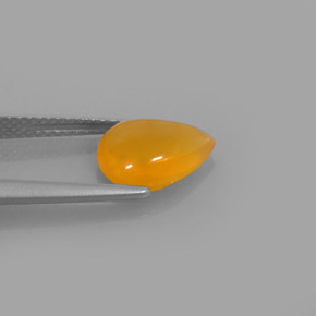 1,70 ctw natürlicher orangefarbener Feueropal, Birnenform, Lichtdurchlässig