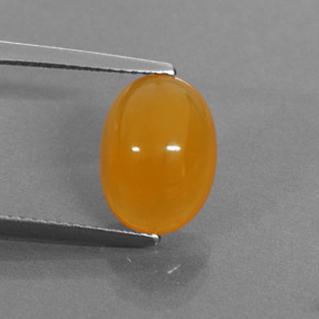 9,17 ctw natürlicher Gelb Orange Feueropal, Oval Schliff, Lichtdurchlässig