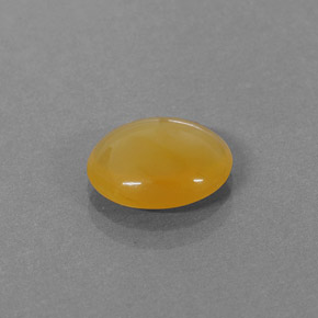 1,86 ctw natürlicher orangefarbener Feueropal, Oval Schliff, Lichtdurchlässig