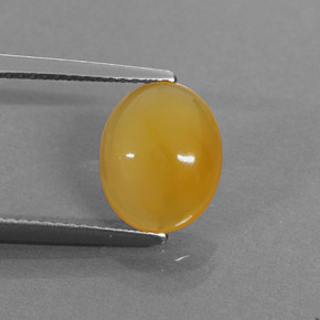 1,86 ctw natürlicher orangefarbener Feueropal, Oval Schliff, Lichtdurchlässig