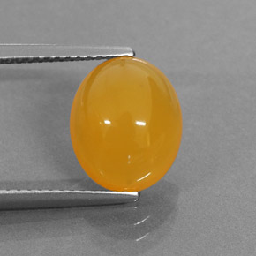2,87 ctw natürlicher orangefarbener Feueropal, Oval Schliff, Lichtdurchlässig