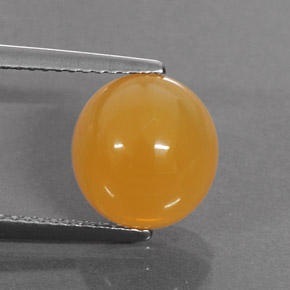 3,25 ctw natürlicher orangefarbener Feueropal, Oval Schliff, Lichtdurchlässig