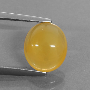 2,42 ctw natürlicher orangefarbener Feueropal, Oval Schliff, Lichtdurchlässig