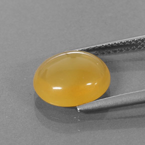 2,42 ctw natürlicher orangefarbener Feueropal, Oval Schliff, Lichtdurchlässig