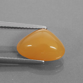 2,86 ctw natürlicher orangefarbener Feueropal, Trillion, Lichtdurchlässig
