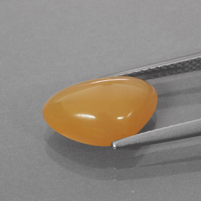 2,86 ctw natürlicher orangefarbener Feueropal, Trillion, Lichtdurchlässig