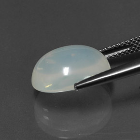 5,60 ctw natürlicher weißer Feueropal, Oval Schliff, Transparent