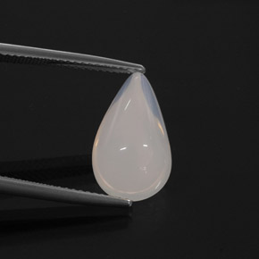 5,01 ctw natürlicher weißer Feueropal, Transparent, Transparent / Lichtdurchlässig