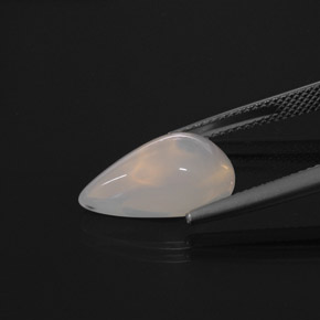5,01 ctw natürlicher weißer Feueropal, Transparent, Transparent / Lichtdurchlässig