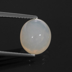 3,08 ctw natürlicher weißer Feueropal, Transparent, Transparent / Lichtdurchlässig