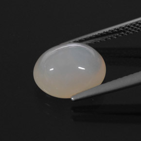 3,08 ctw natürlicher weißer Feueropal, Transparent, Transparent / Lichtdurchlässig