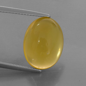 7,92 ctw natürlicher gelber Feueropal, Transparent, Transparent / Lichtdurchlässig