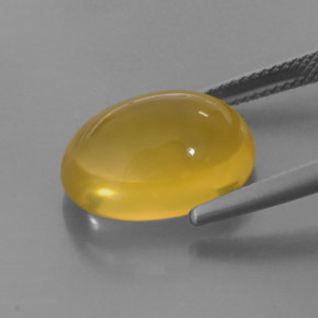 7,92 ctw natürlicher gelber Feueropal, Transparent, Transparent / Lichtdurchlässig
