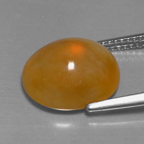 9,17 ctw natürlicher Gelb Orange Feueropal, Transparent, Transparent / Lichtdurchlässig