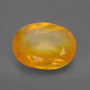 9,17 ctw natürlicher Gelb Orange Feueropal, Transparent, Transparent / Lichtdurchlässig
