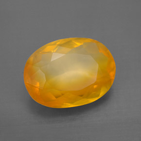 9,17 ctw natürlicher Gelb Orange Feueropal, Transparent, Transparent / Lichtdurchlässig