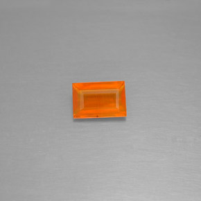 0,43 ctw natürlicher orangefarbener Feueropal, Transparent, Transparent / Lichtdurchlässig