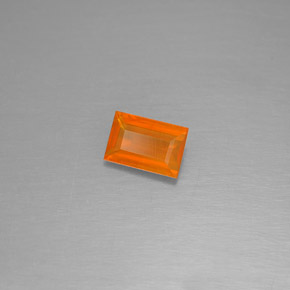 0,43 ctw natürlicher orangefarbener Feueropal, Transparent, Transparent / Lichtdurchlässig