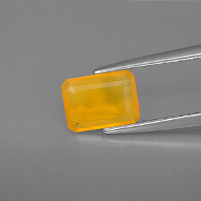 9,17 ctw natürlicher orange-gelb Feueropal, Transparent, Transparent / Lichtdurchlässig