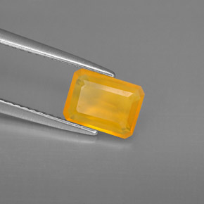 9,17 ctw natürlicher orange-gelb Feueropal, Transparent, Transparent / Lichtdurchlässig