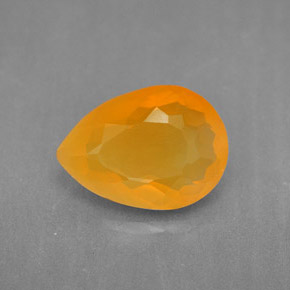 9,17 ctw natürlicher orange-gelb Feueropal, Transparent, Transparent / Lichtdurchlässig
