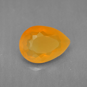 9,17 ctw natürlicher orange-gelb Feueropal, Transparent, Transparent / Lichtdurchlässig