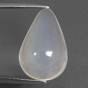 4,07 ctw natürlicher weißer Feueropal, Birnenform, Transparent