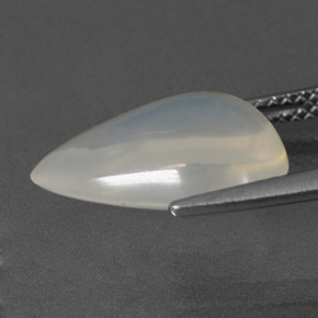 4,07 ctw natürlicher weißer Feueropal, Birnenform, Transparent