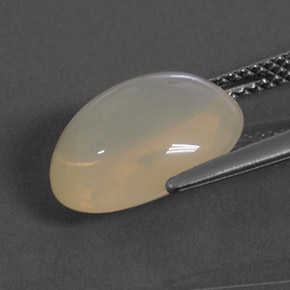 4,40 ctw natürlicher weißer Feueropal, Oval Schliff, Transparent