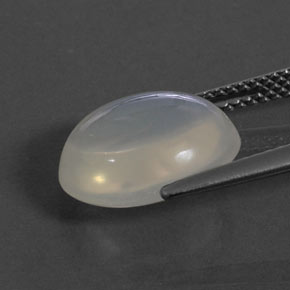 4,47 ctw natürlicher weißer Feueropal, Oval Schliff, Transparent
