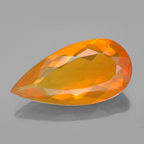 7,48 ctw natürlicher orangefarbener Feueropal, Transparent, Transparent / Lichtdurchlässig