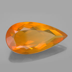 7,48 ctw natürlicher orangefarbener Feueropal, Transparent, Transparent / Lichtdurchlässig