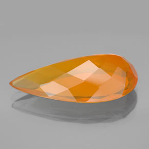 7,48 ctw natürlicher orangefarbener Feueropal, Transparent, Transparent / Lichtdurchlässig