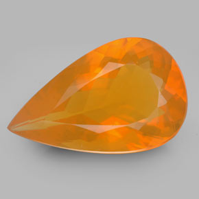 16,10 ctw natürlicher orangefarbener Feueropal, Transparent, Transparent / Lichtdurchlässig
