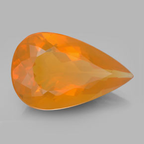 16,10 ctw natürlicher orangefarbener Feueropal, Transparent, Transparent / Lichtdurchlässig
