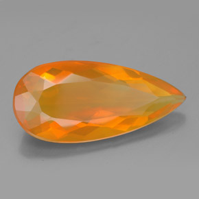 3,89 ctw natürlicher orangefarbener Feueropal, Transparent, Transparent / Lichtdurchlässig