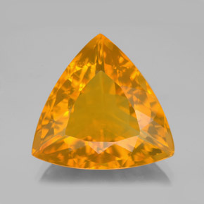 8,88 ctw natürlicher orangefarbener Feueropal, Trillion, Transparent