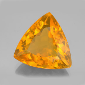 8,88 ctw natürlicher orangefarbener Feueropal, Trillion, Transparent