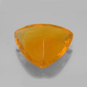 8,88 ctw natürlicher orangefarbener Feueropal, Trillion, Transparent