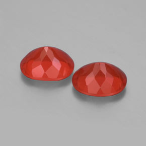  ct natürliche rötlich-orange Feueropal-Edelsteine, Oval Schliff, Transparent