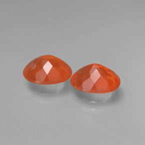  ct natürliche rötlich-orange Feueropal-Edelsteine, Oval Schliff, Transparent