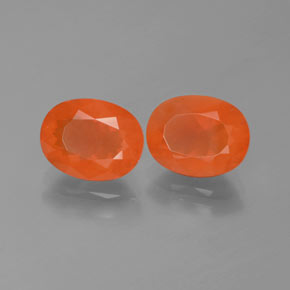  ct natürliche Orange Feueropal-Edelsteine, Oval Schliff, Transparent