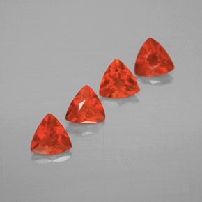  ct natürliche orangefarbener Feueropal-Edelsteine, Trillion, Transparent