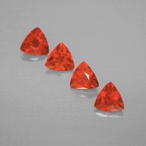  ct natürliche orangefarbener Feueropal-Edelsteine, Trillion, Transparent